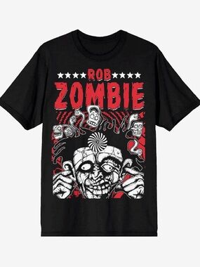 Hot Topic Black & Red Rob Zombie Freak Show Graphic Tee